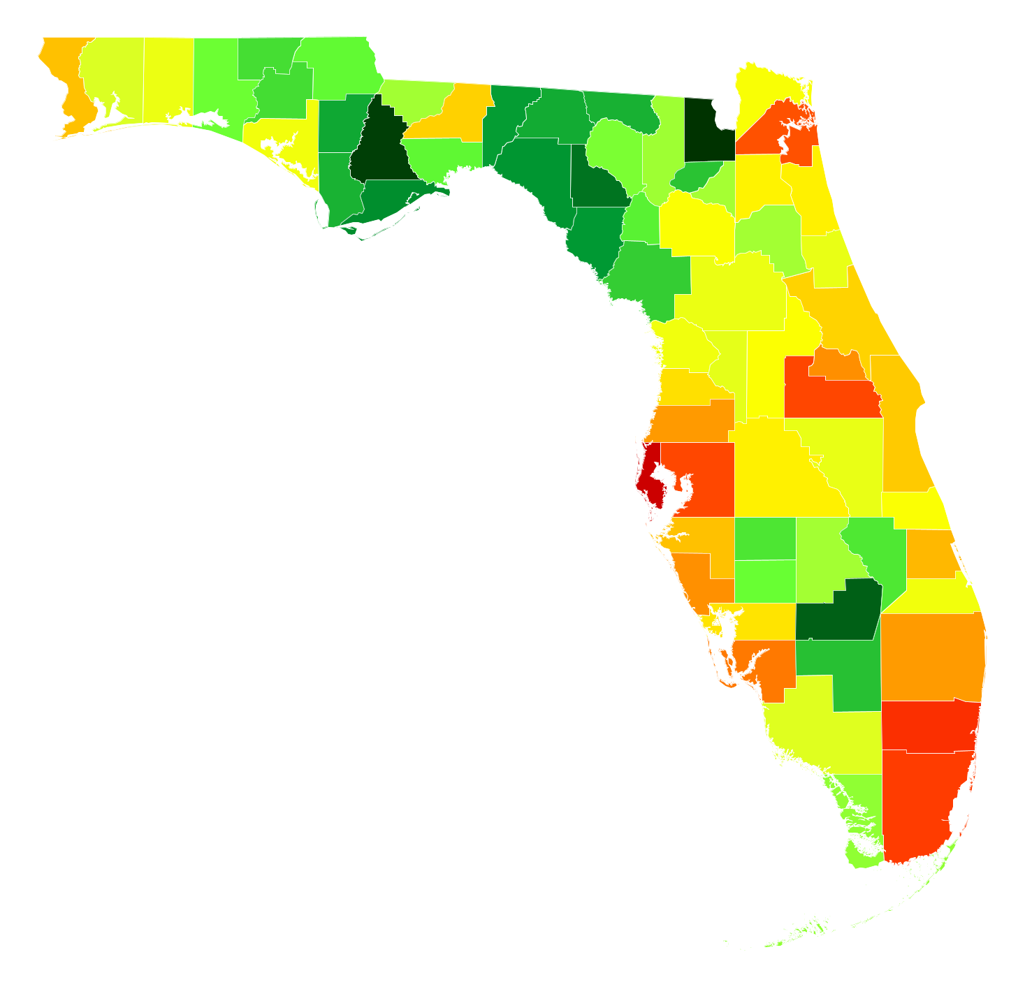 Florida Population Density - AtlasBig.com