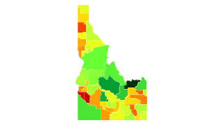 Idaho Population Density - AtlasBig.com