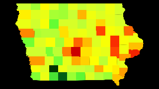 Iowa Population Density Thumbnail