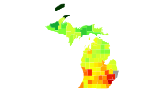 Michigan Population Density Thumbnail
