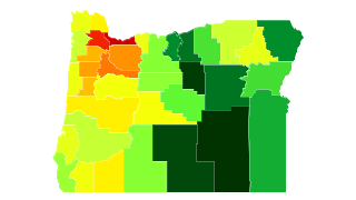 Oregon Population Density - AtlasBig.com