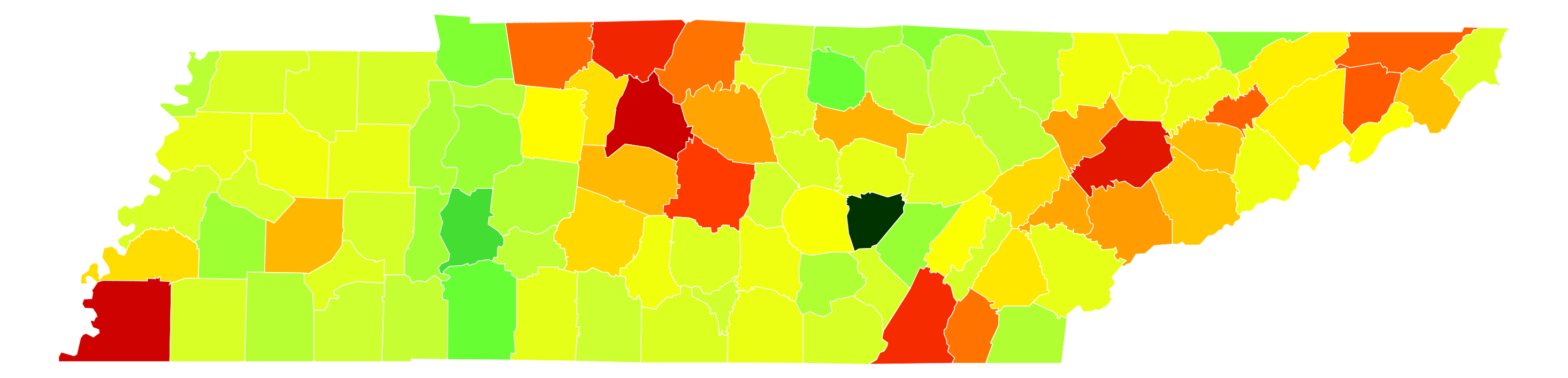 Tennessee Population Density