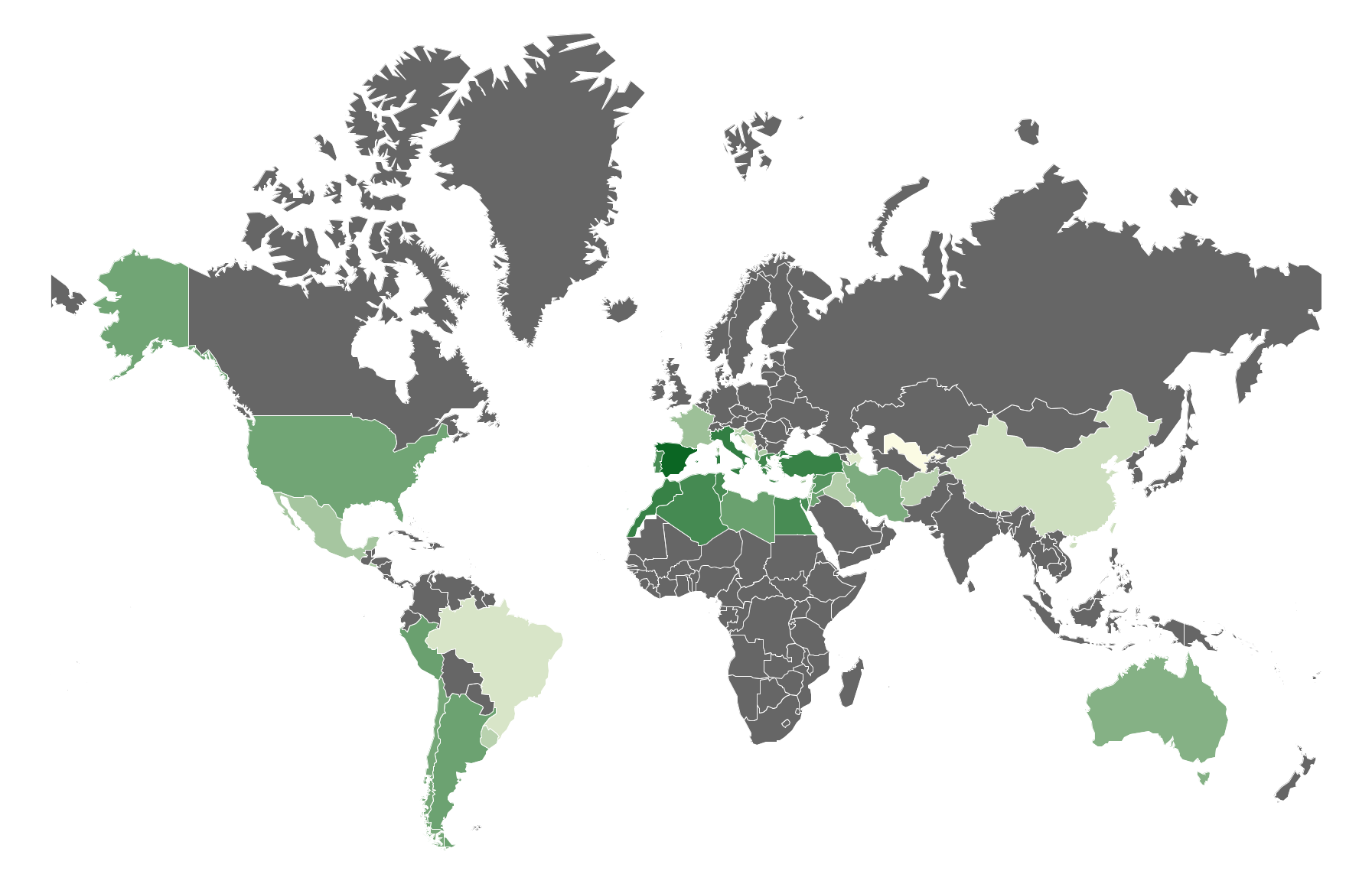 World Olive Production Map 