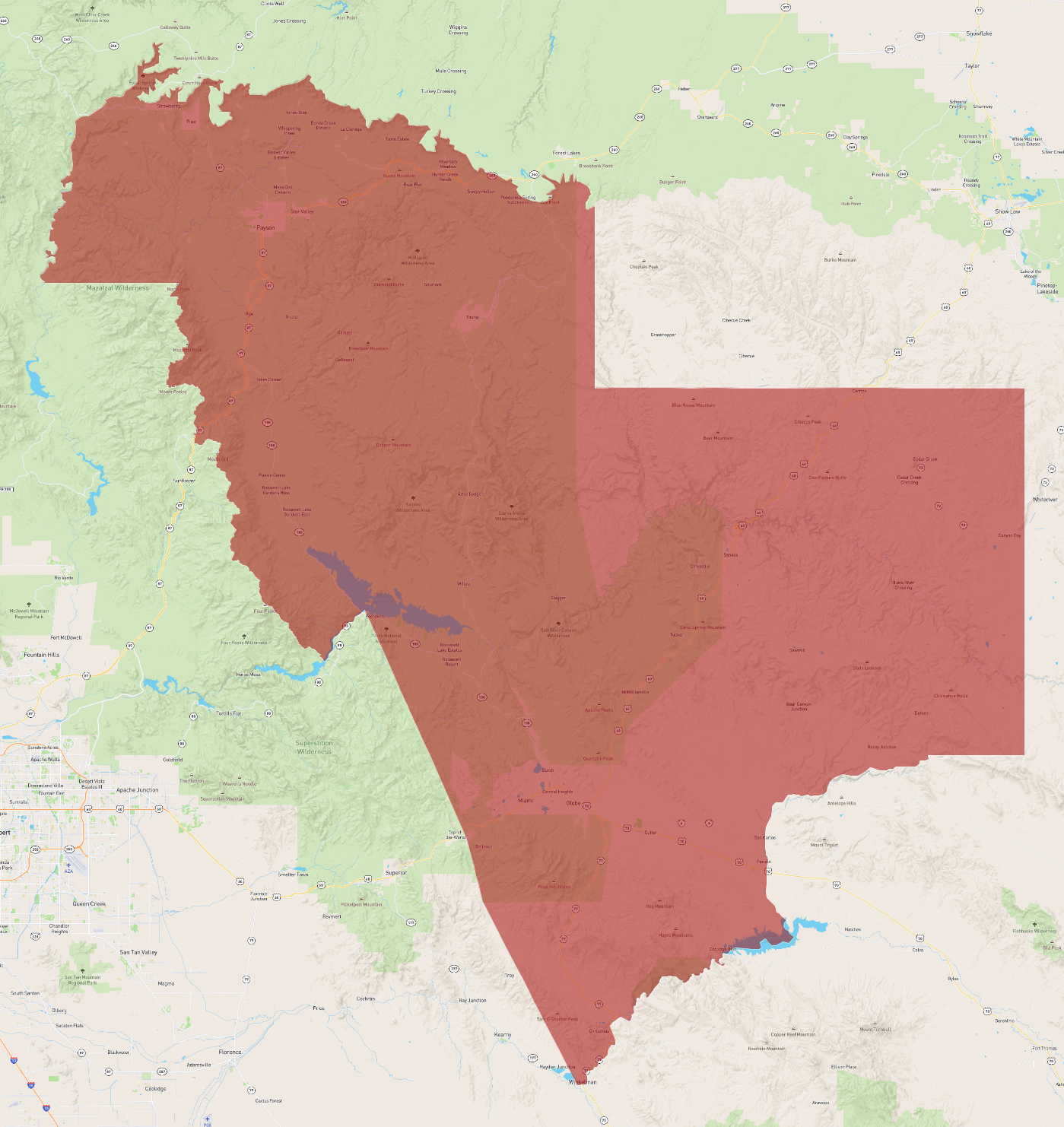 Arizona Gila County - AtlasBig.com