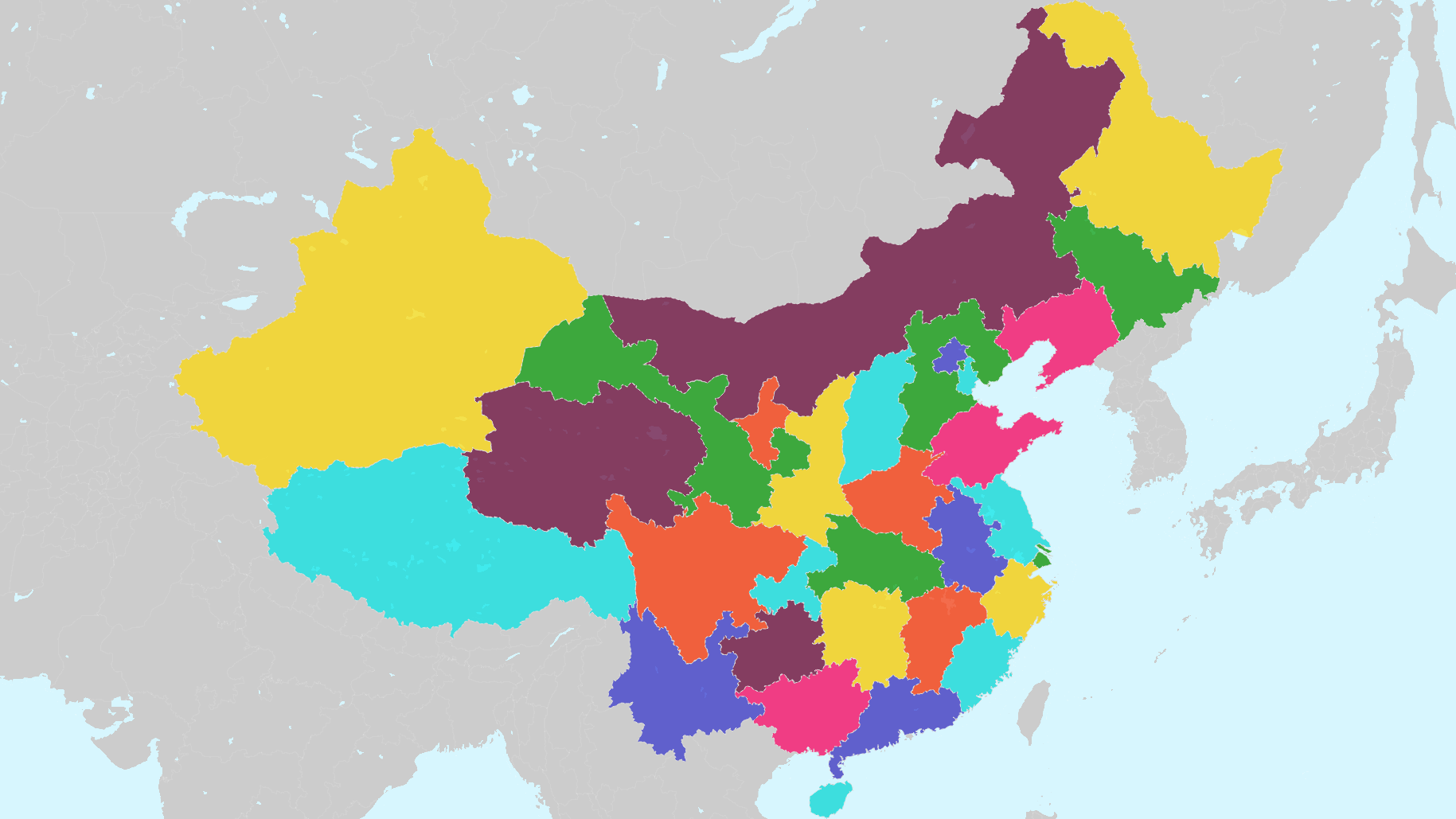 China Map With Provinces