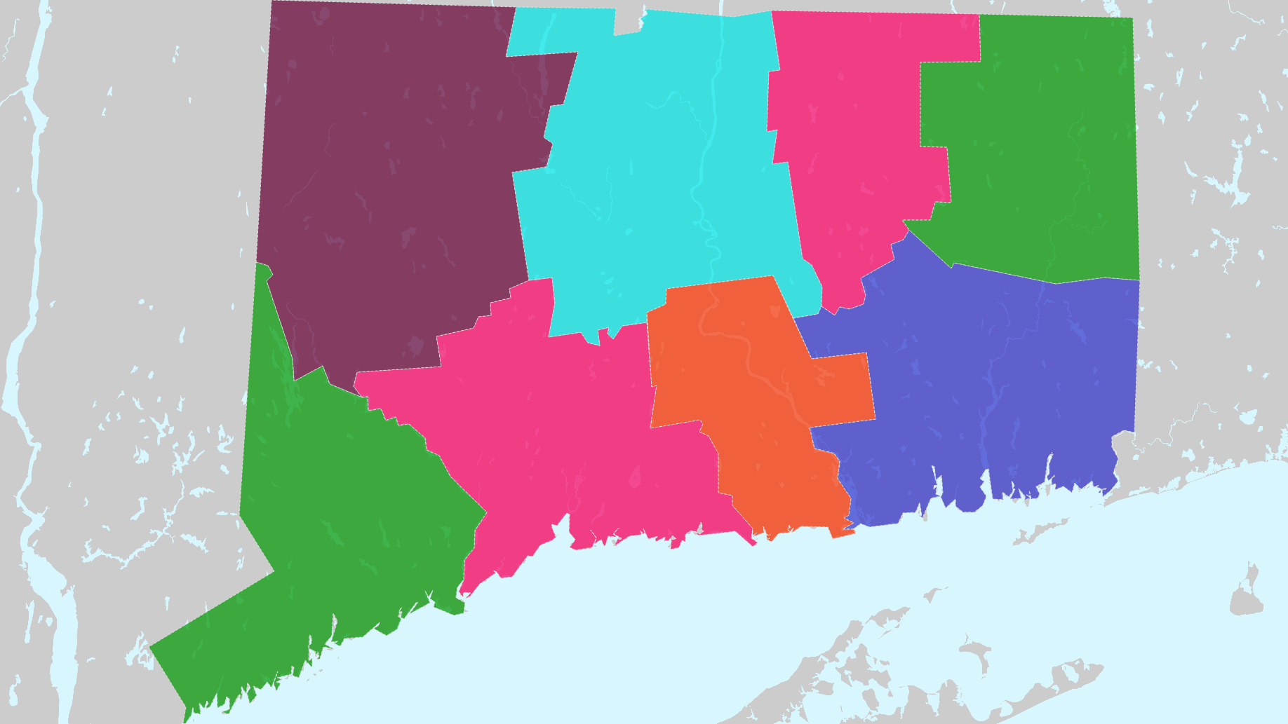 Connecticut Counties Wall Map By Mapscom Mapsales Images