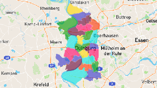 Duisburg Postleitzahlen Karte - AtlasBig.com
