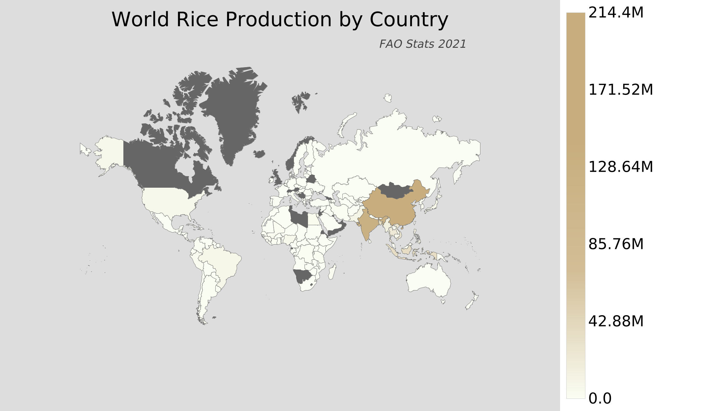 World Rice Production By Country AtlasBig