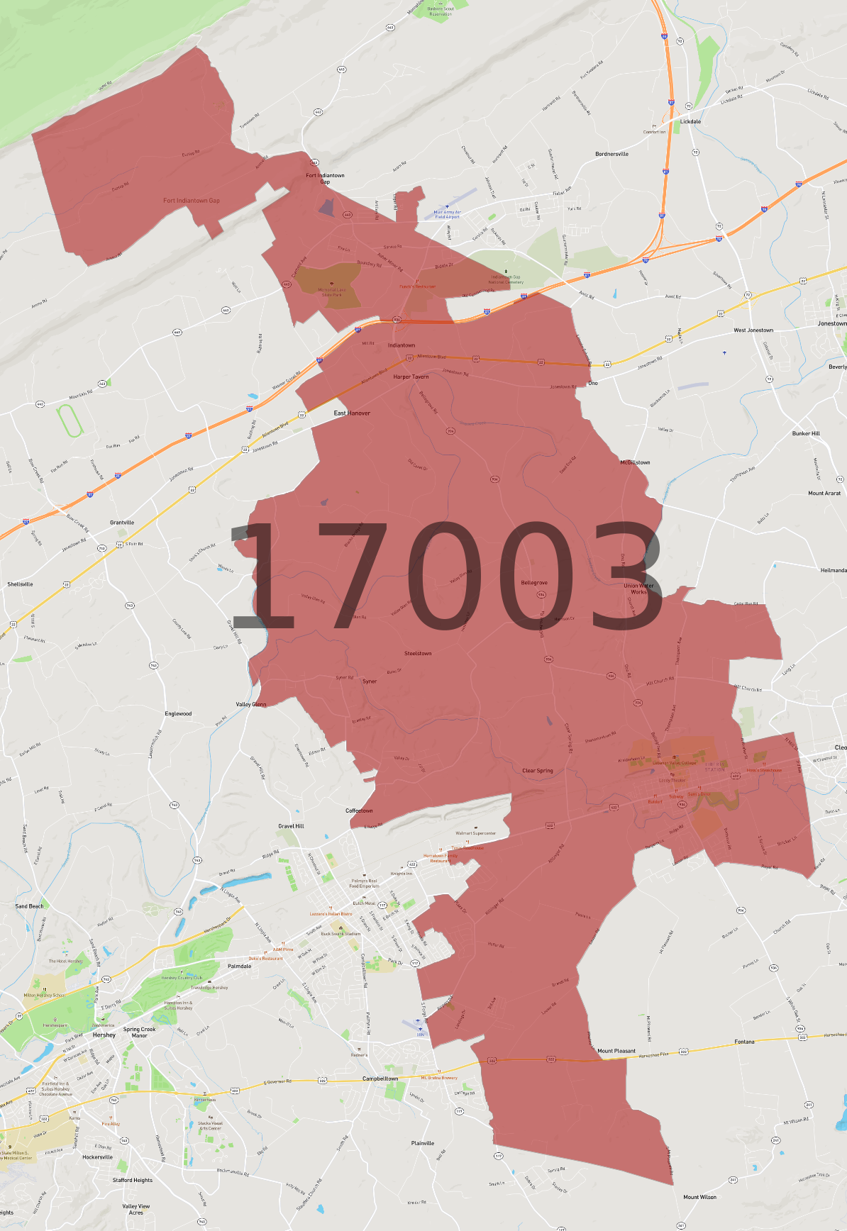 Zip Code 17003 - AtlasBig.com