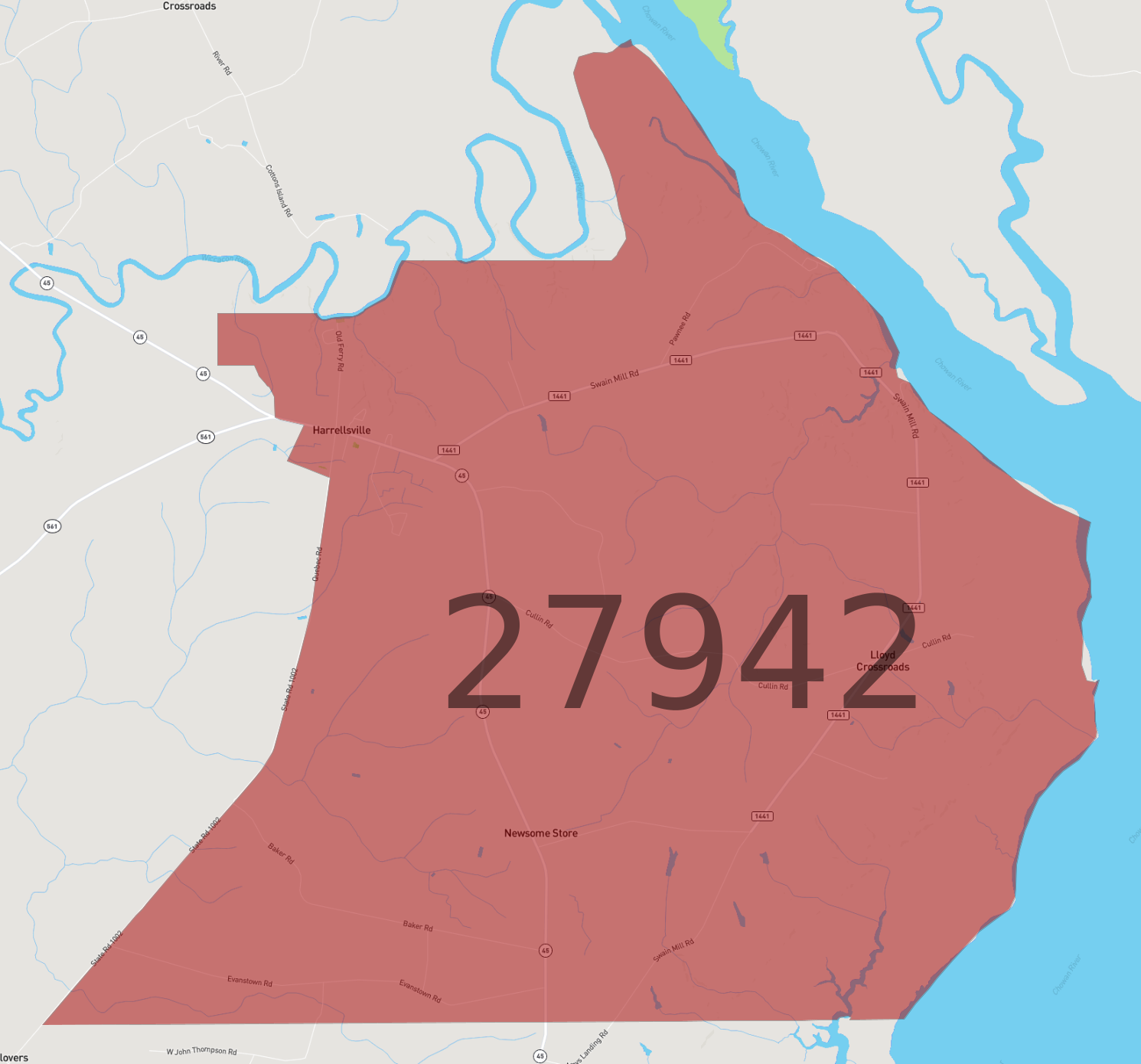 Zip Code 27942