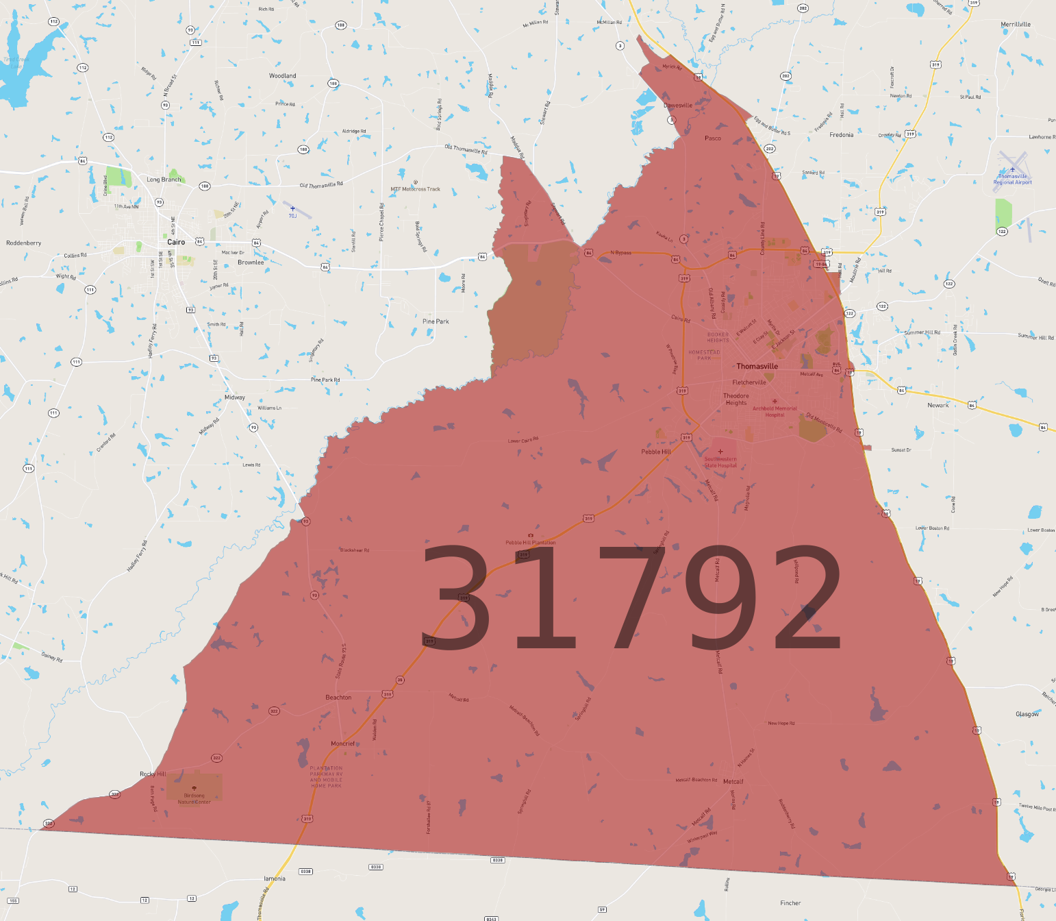 Zip Code 31792 - AtlasBig.com