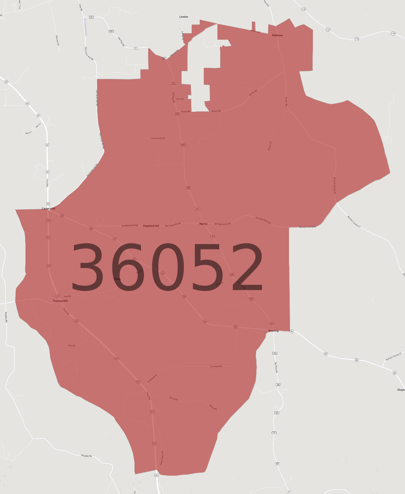 Zip Code 36052