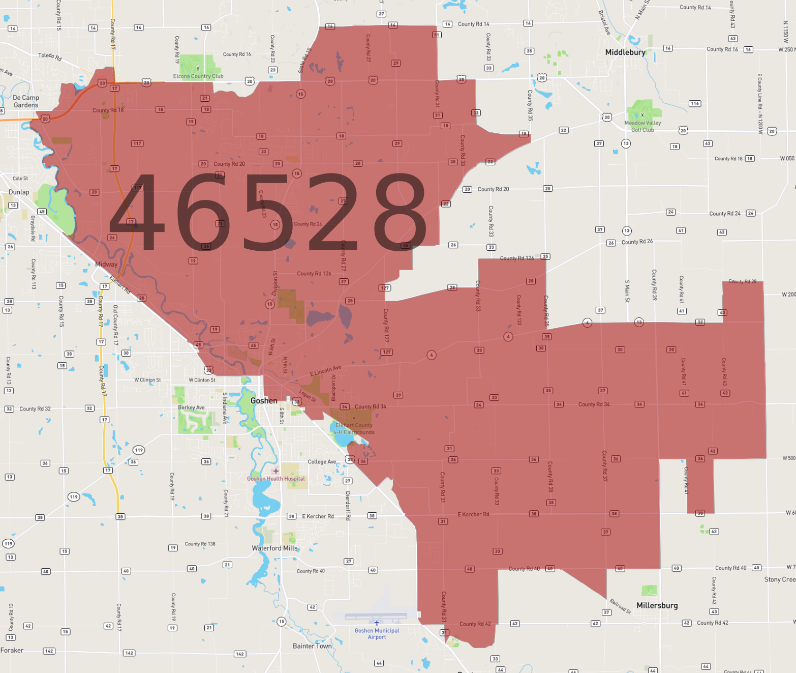 Zip Code 46528 - AtlasBig.com