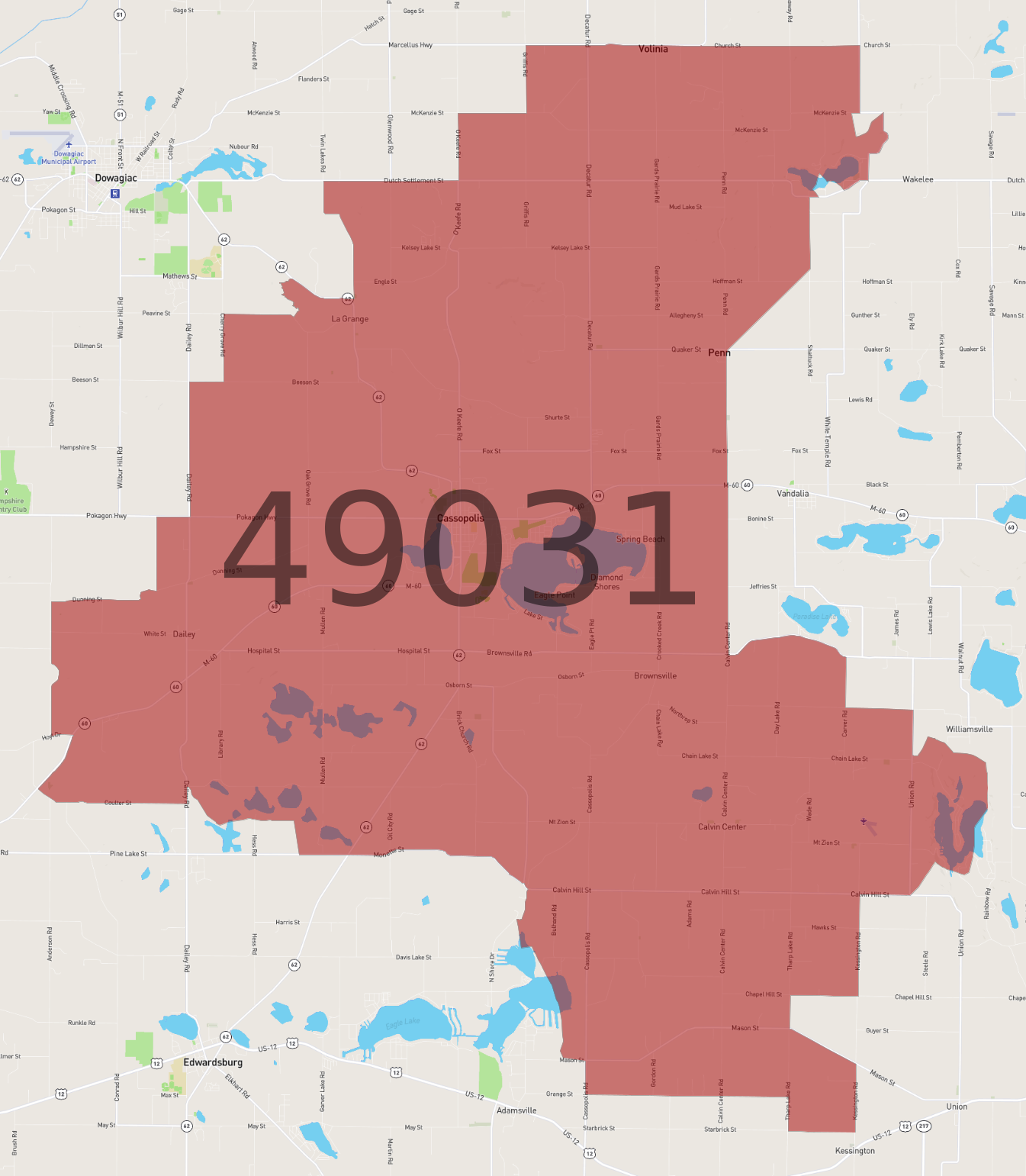 Zip Code 49031 - AtlasBig.com