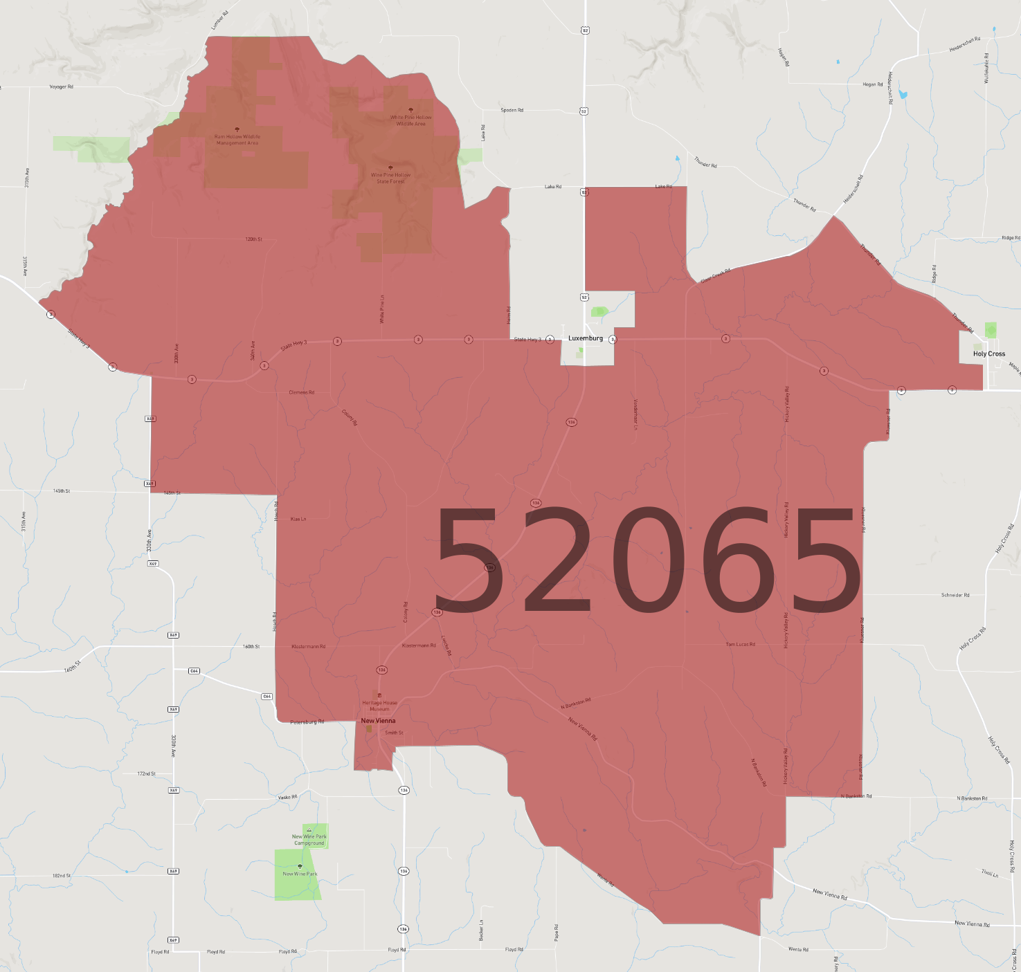 Zip Code 52065