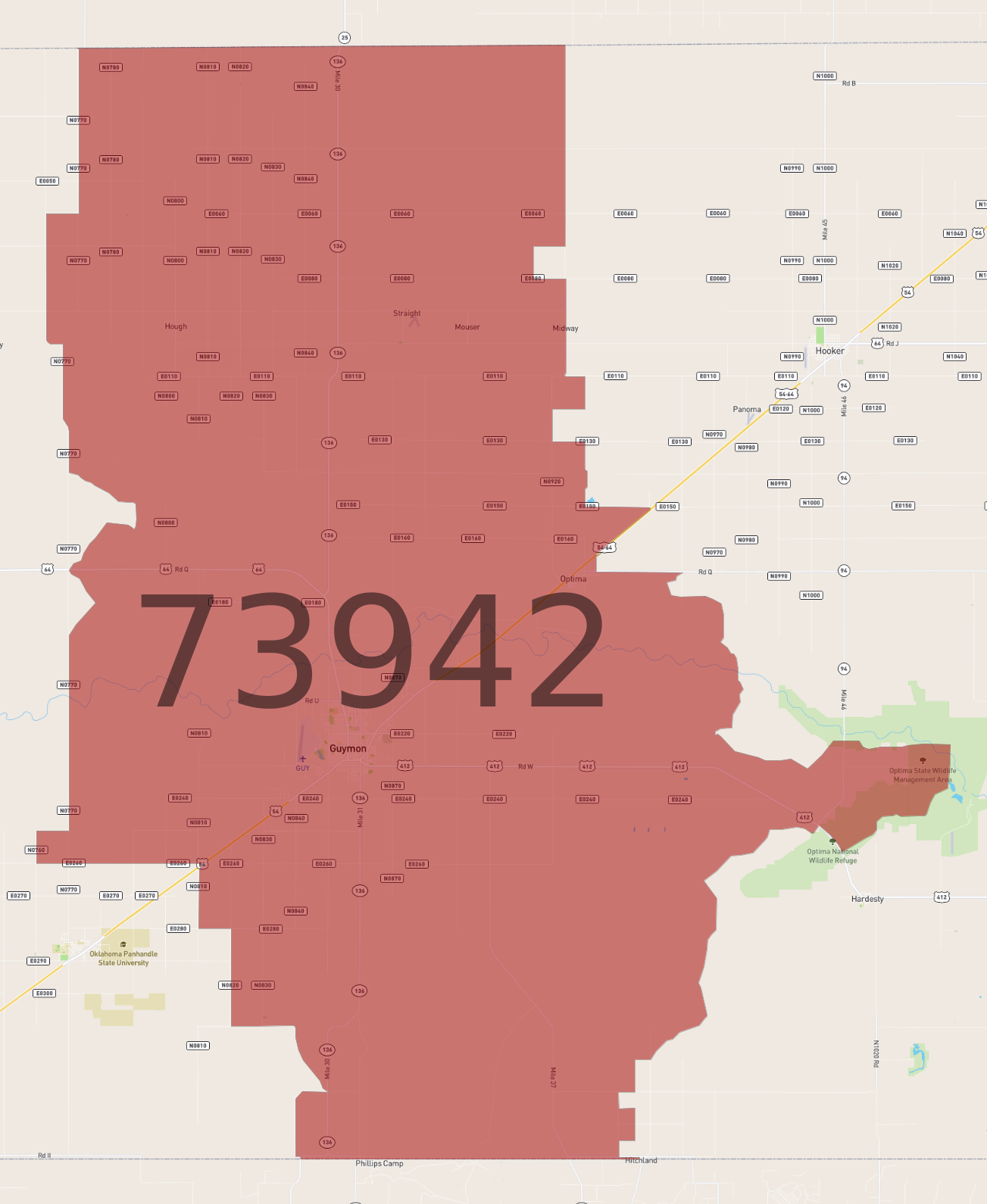 Zip Code 73942 - AtlasBig.com