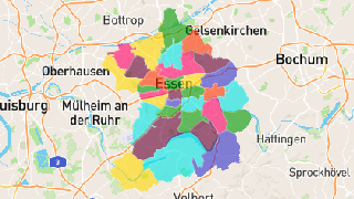 Essen Postleitzahlen Karte - AtlasBig.com