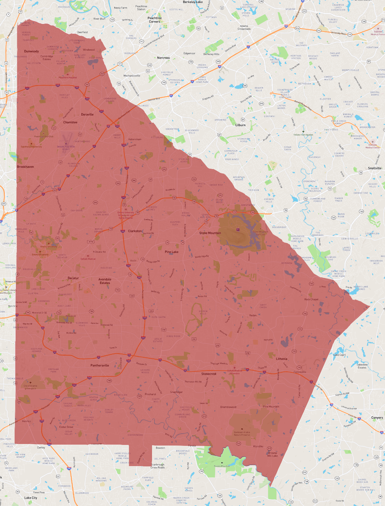 Dekalb County Georgia Zip Code Map 0944