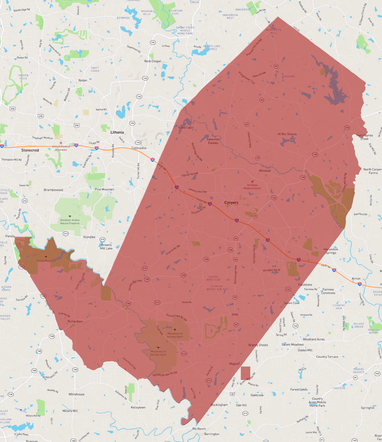 Rockdale County Map