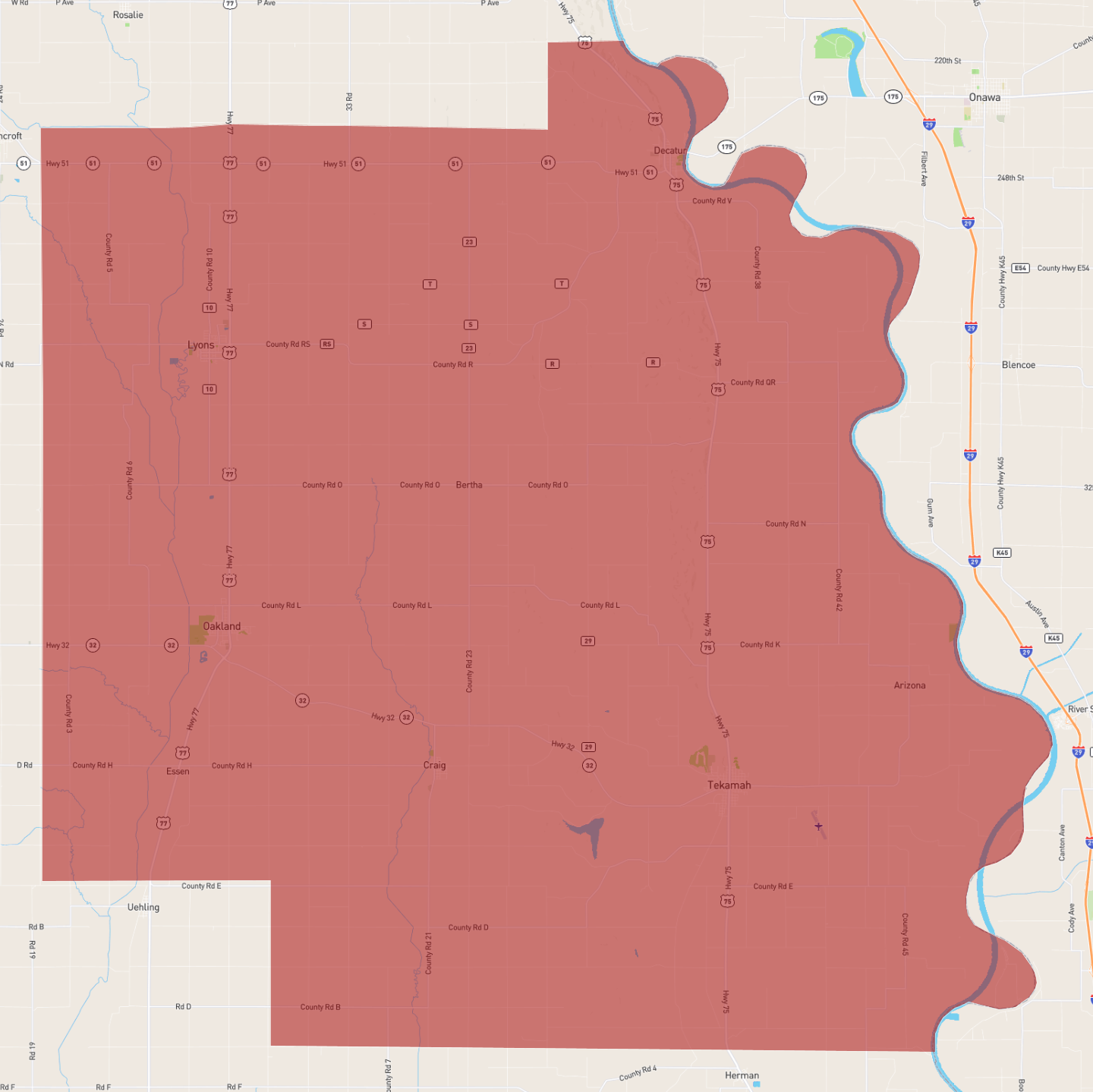 Nebraska Burt County 2493