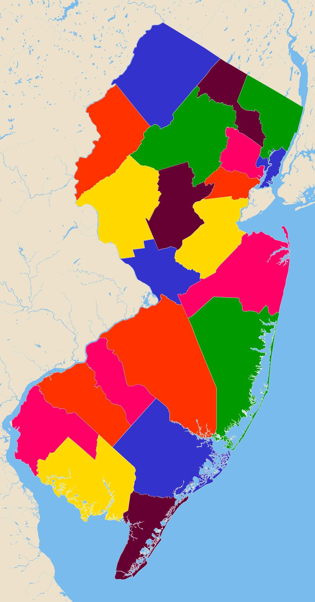 Counties In New Jersey 7421