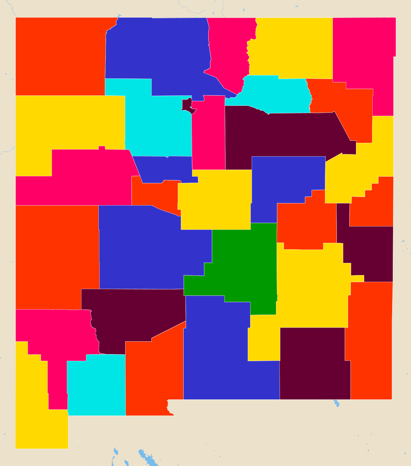 Counties in New Mexico - AtlasBig.com