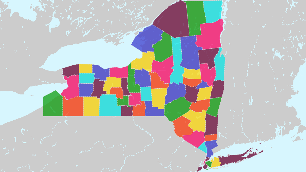 New York State County Map