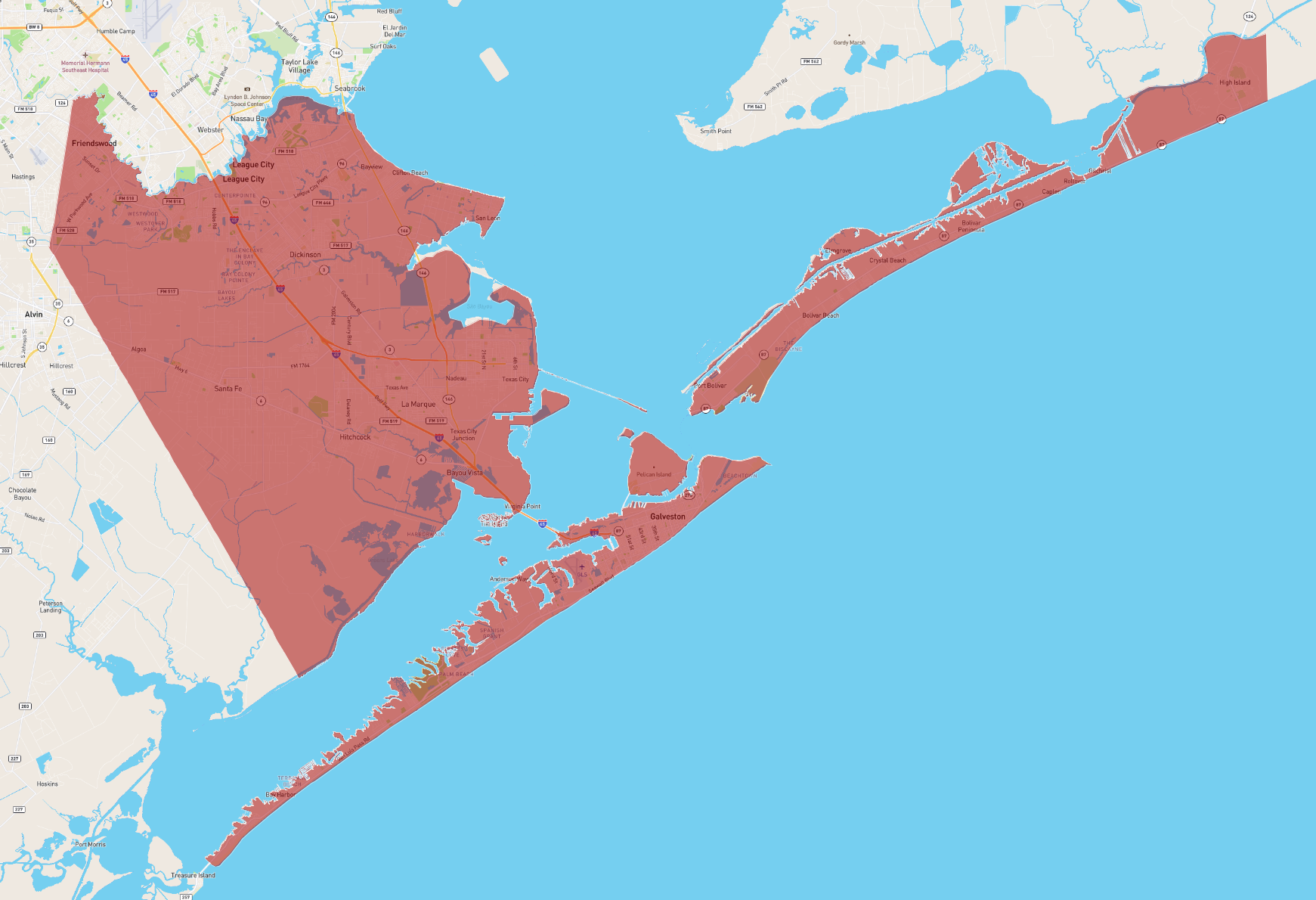 Galveston County Precinct Map