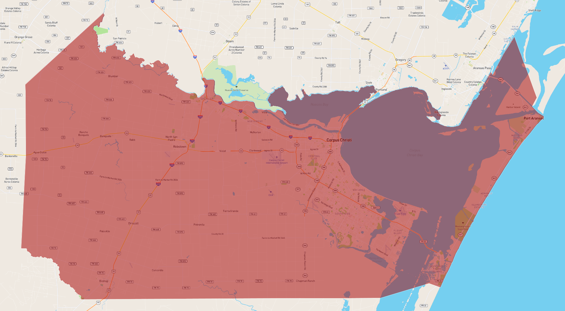 Nueces County District Map 8583
