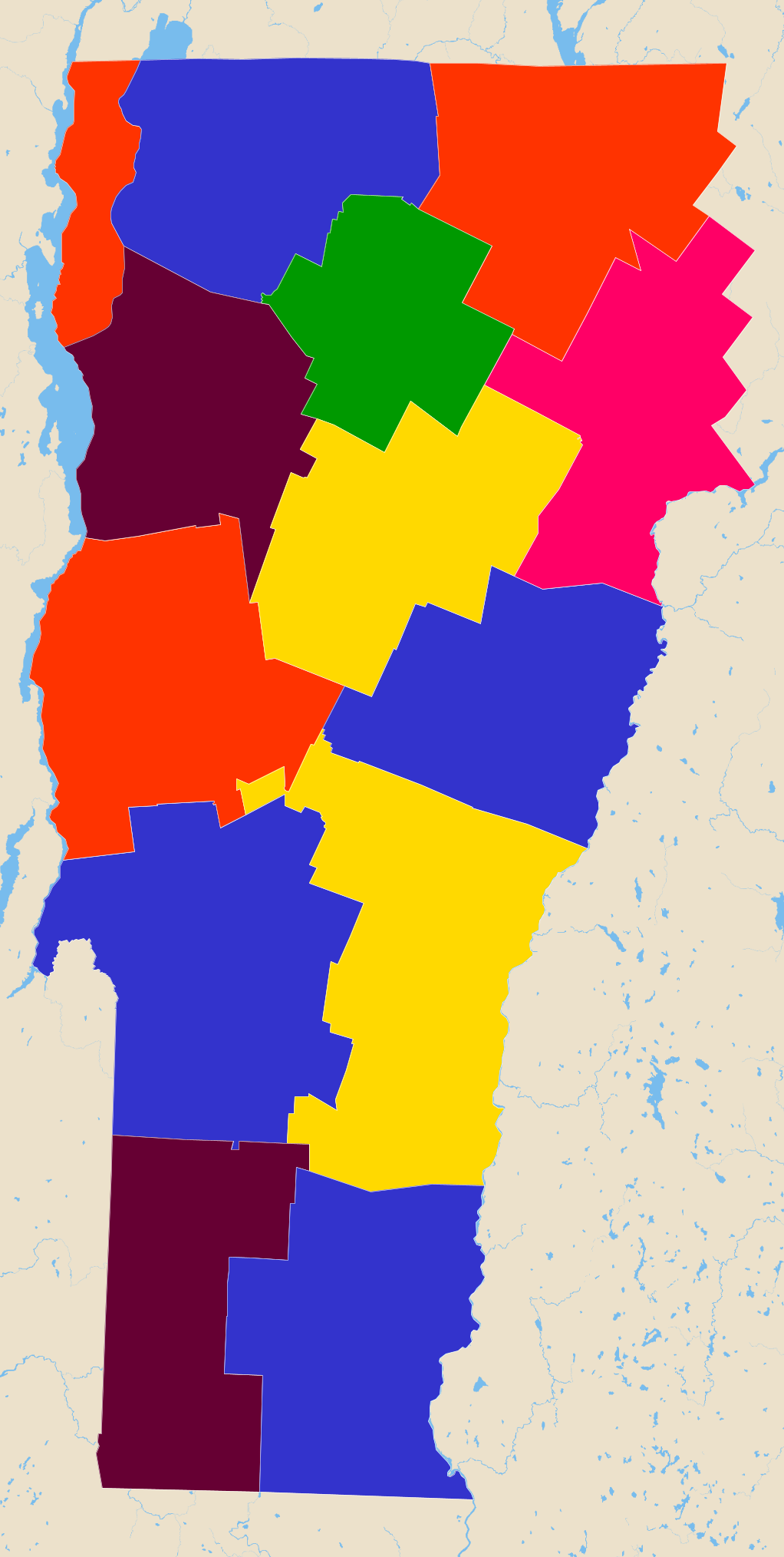 Counties In Vermont 